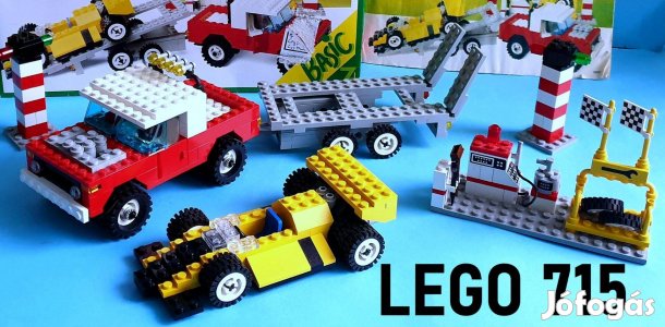 36 éves LEGO Basic Building Set 715 (1990), hiánytalan, útmutató