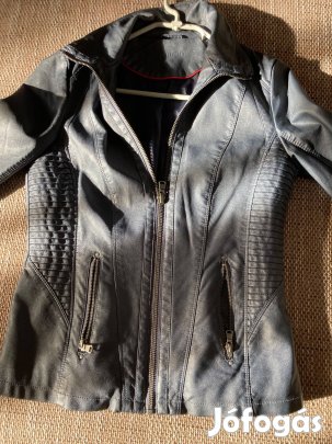 36 méret kék műbőr kabát