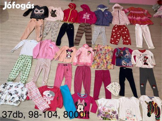 37db, 98-104 méretű kislány ruhacsomag 