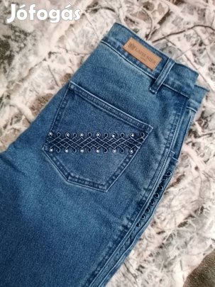 38-40 női nadrág díszített farmer