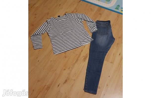 38-as Denim farmer pamut felsővel