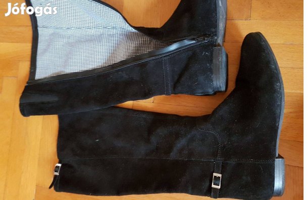 38-as bőr Vagabond női csizma fekete 38