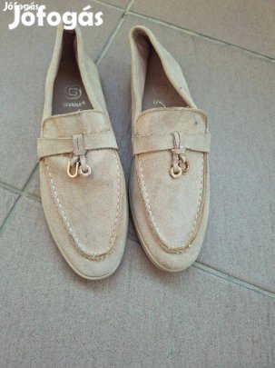 38-as új Givana Olasz tavaszi női velúrbőr cipő