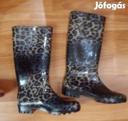 38-as új gumicsizma ocelot mintás