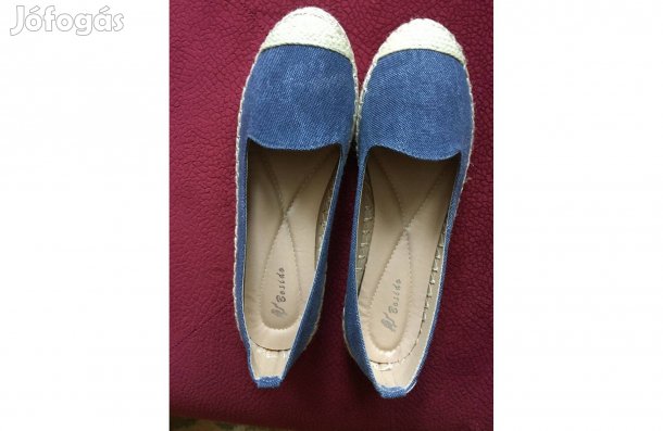 39-es kék farmer papucscipő (új)