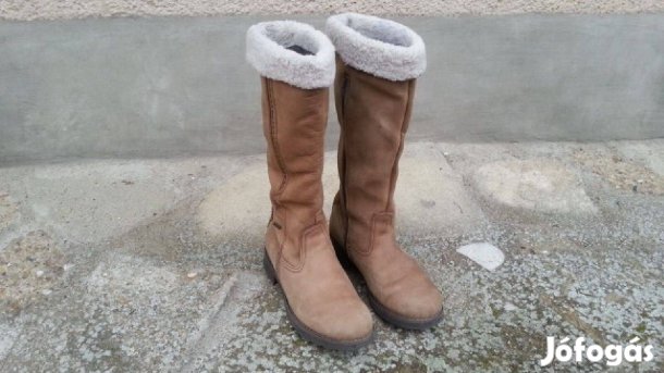 39-es méretű barna Landrover női nubuk msz bőrcsizma