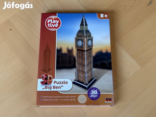 3D Big Ben puzzle társasjáték fejlesztő játék új bontatlan
