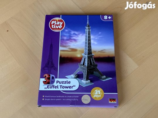 3D Eiffel torony puzzle társasjáték fejlesztő játék új bontatlan