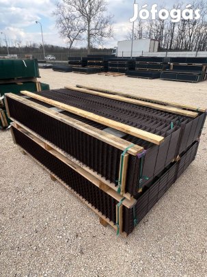 3D Táblás kerítés barna RAL8017/1530mm/3,8-3,8mm/2505mm