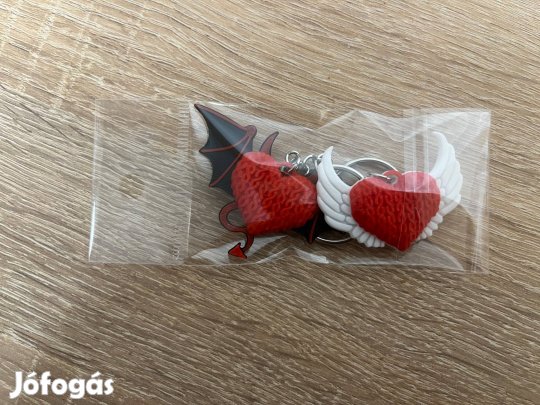 3D angyal - ördög kulcstartó