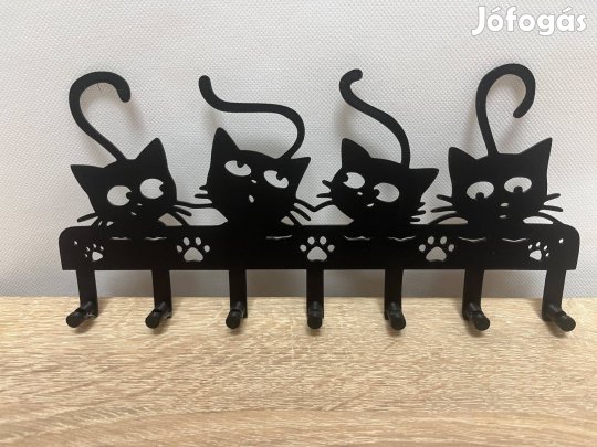 3D cicás fali kulcstartó