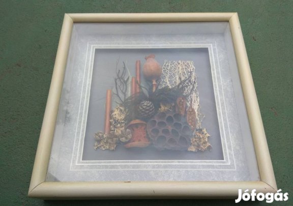 3D kép 3 dimenziós Díszkép termésekkel 33*33*6 cm