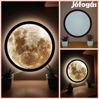 3D nyomtatott hold litofán lámpa