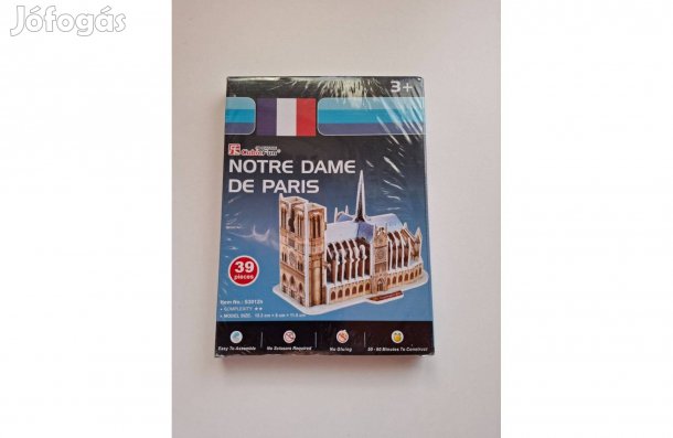 3D puzzle Notre Dame Párizs 39 db-os új