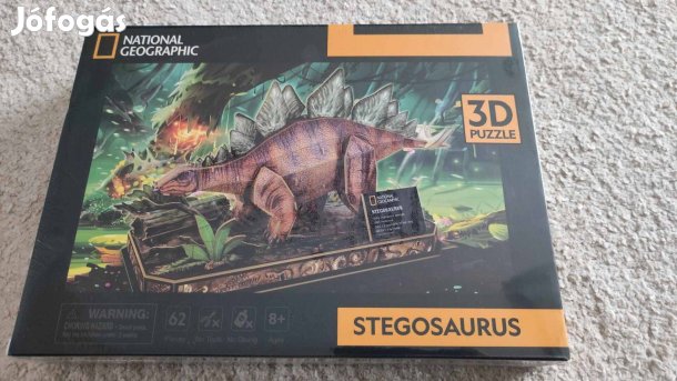 3D puzzle- 62db-os Sztegoszaurusz dínószaurusz Cubicfun, Új! 2 000 Ft