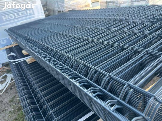 3D táblás kerítés, kerítéspanel - antracit színű 1730x2500