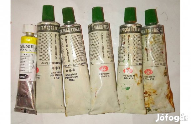 3K orosz (szovjet) Cink fehér olajfesték, retro a hetvenes évekből.Új