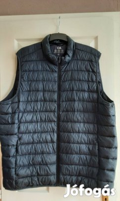 3XL méretű férfi steppelt kék mellény eladó