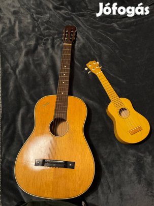 3/4-es akusztikus gitár és ukulele