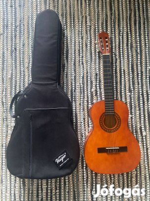 3/4-es klasszikus gitár tokkal együtt