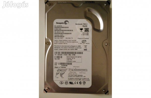 3,5" 80 GB Seagate Barracuda 7200 RPM SATA2 HDD