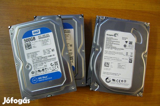 3.5"-os 500 GB-os márkás merevlemezek kiárusítása asztali PC-be!