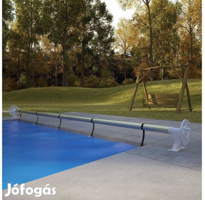 3,5x7 méter medencetakaró szolártakaró medence takaró fólia tekercselő