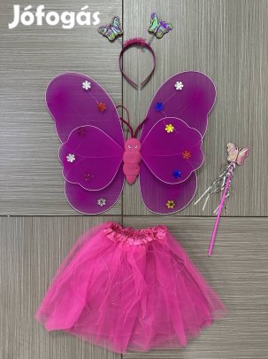 3-6 év (98-116) Világító pillangó jelmez pink