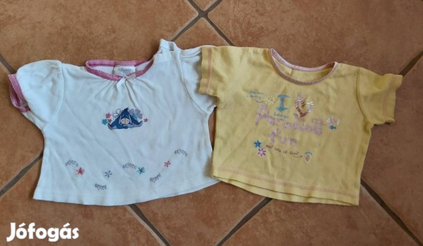 3-6 hónapos (kb 68-as) használt állapotú Disney és George póló csomag