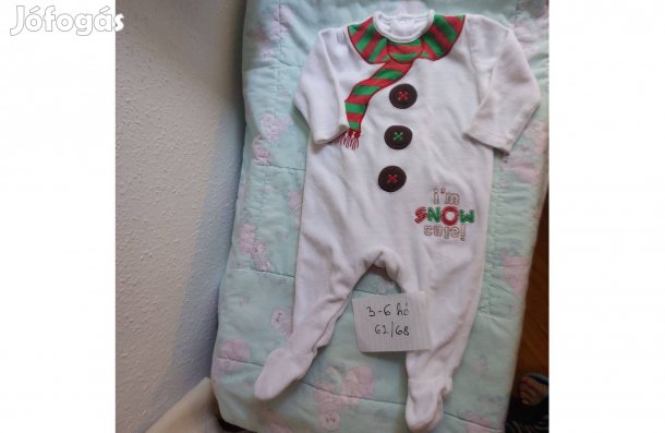 3-6 hónapos méretű hóemberes rugdalózó