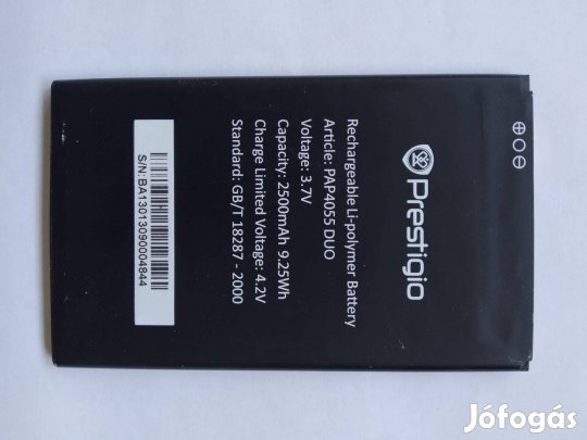 3.7V 2500mA akkumulátor li-ion battery Prestigio Multiphone Duo PAP405