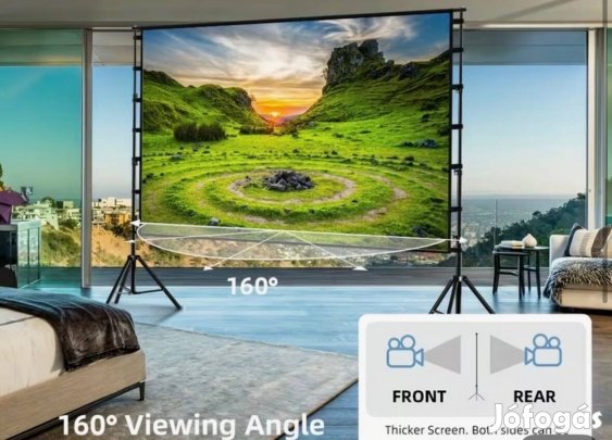 3.8 m-es vetítővászon álvánnyal