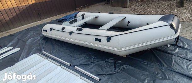 3.8m alumínium padlós gumicsónak!