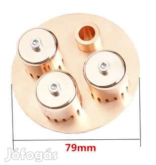 3"-os Lemez Buboréksapkákkal Vörösréz  (3692)