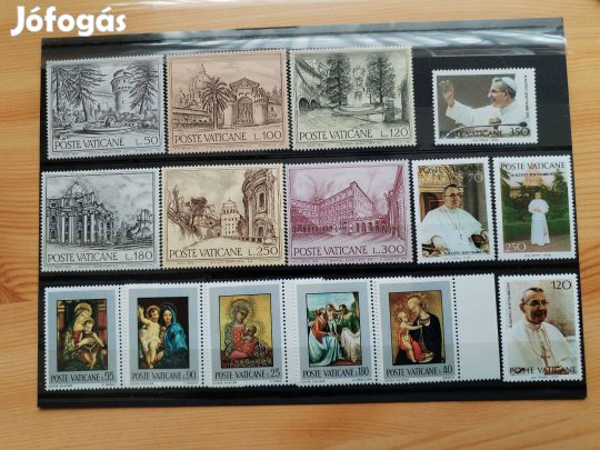 3 bélyeg sor Vatikáni eladó