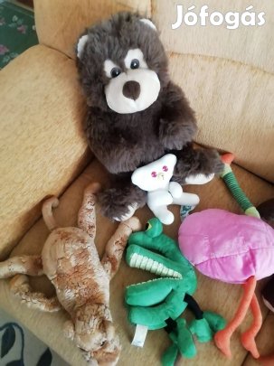 3 csomag gyerekjáték, plüss csomag, 7 darabos, új állapotú, 40 cm