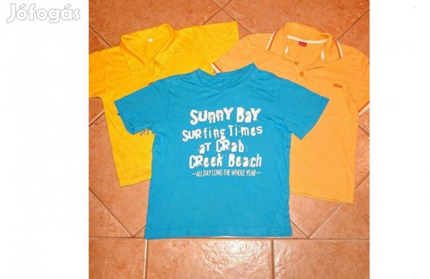 3 darab 134-es méretű márkás póló - mérve
