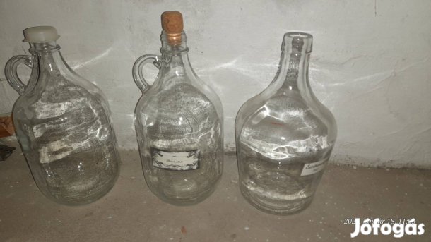 3 darab 3 literes üvegdemizson miskolcon