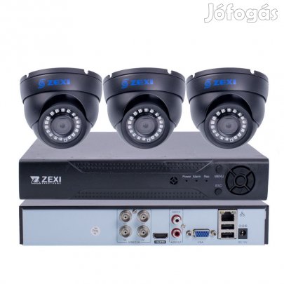 3 darab 5 megapixeles, 2,8 mm-es objektvvel szerelt, fekete szn AH