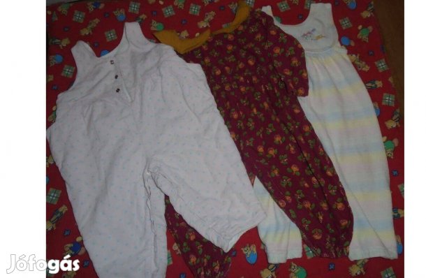 3 darab 80-as méretű rugdalózó kislánynak