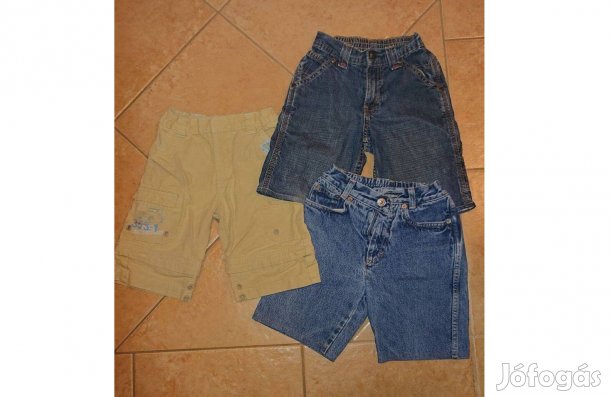3 darab farmer térdnadrág kb. 3 évesnek - mérve