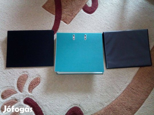 3 darab gyűrűs dosszié irattartó együtt 600.-