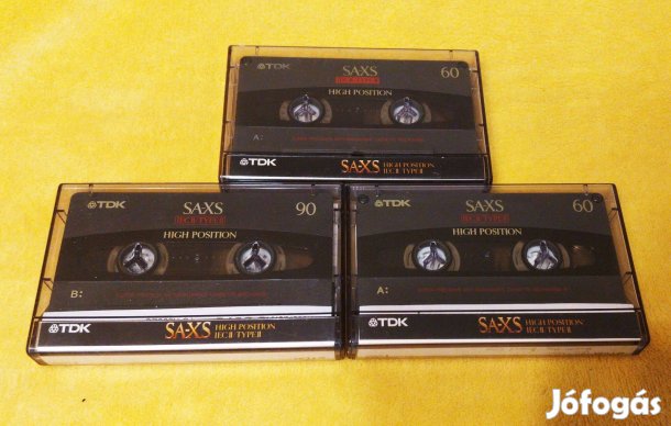 3 darab jó állapotú TDK SA-XS chromos kazetták eladók!
