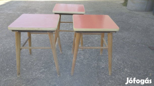 3:darab retró konyhai kisszék