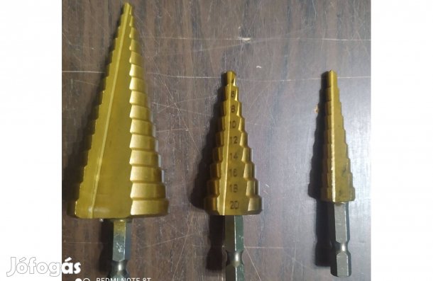 3 darabos lemezfúró készlet 4mm - 32 mm-ig