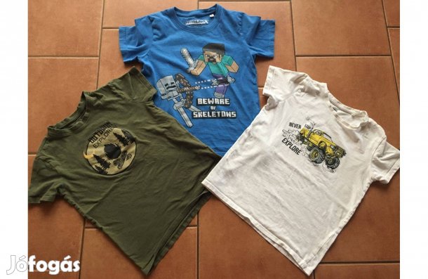 3 db 128-134 fiús póló együtt!