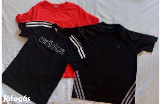 3 db 134-es edző póló (Adidas, Quechua )