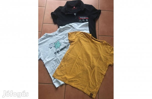 3 db 140-146 fiú póló csomagban!