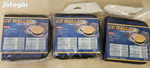 3 db 24 lemezes CD tartók -bontatlan újak