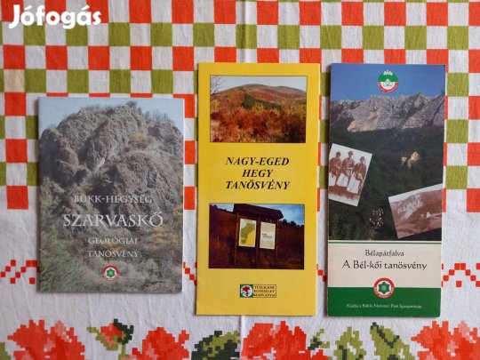 3 db Bükk-hegység tanösvény tájékoztató kiadvány